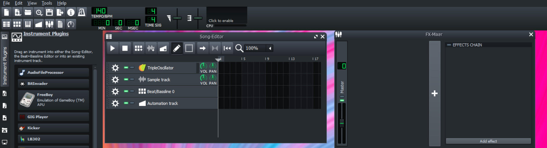 Posterisation example changing source colours vs colour pallette